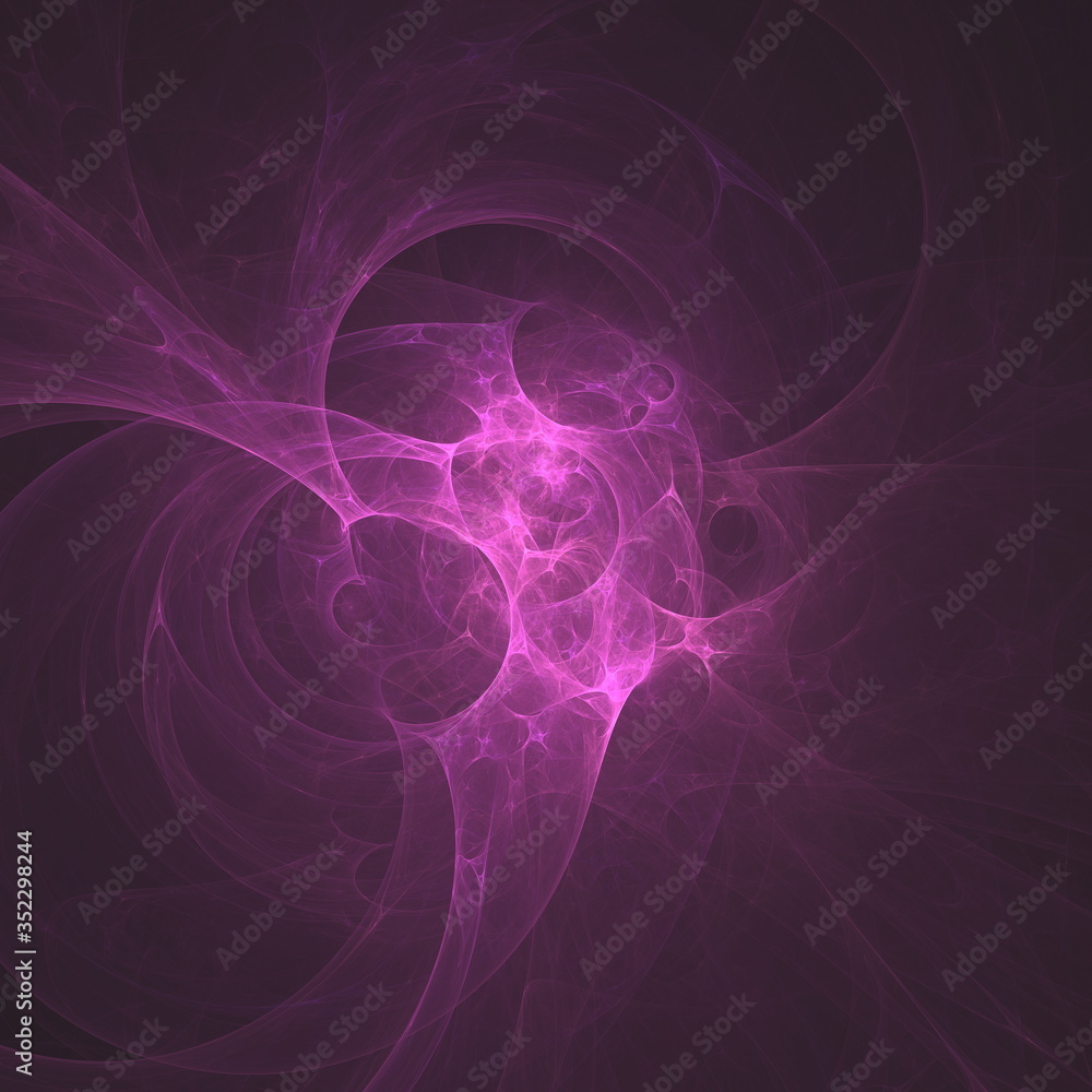 Abstract fractal art background in illustration space geometry. Colorful psychedelic background. Consists of fractal texture and is suitable for use in projects on imagination, creativity and design