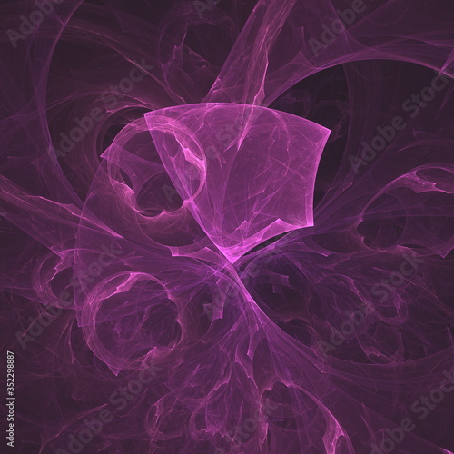 Abstract fractal art background in illustration space geometry. Colorful psychedelic background. Consists of fractal texture and is suitable for use in projects on imagination, creativity and design