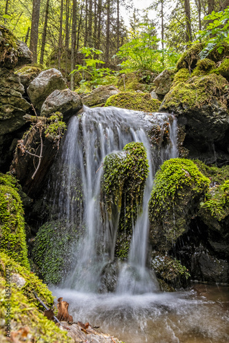 Fototapeta Naklejka Na Ścianę i Meble -  Water stream, Huciaky gorge, Low Tatras mountains, Slovakia