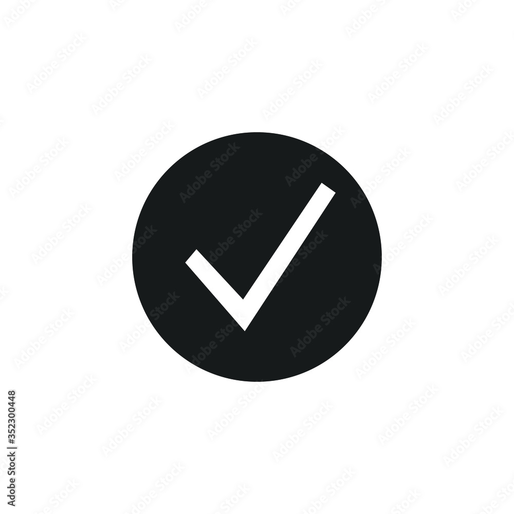 Green check box on black circle check box vector illustration
Green check box on black circle check box vector illustration