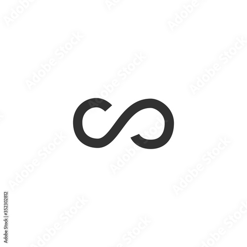 Wallpaper Mural Infinity endless limitless icon. Stock vector illustration isolated on white background. Torontodigital.ca