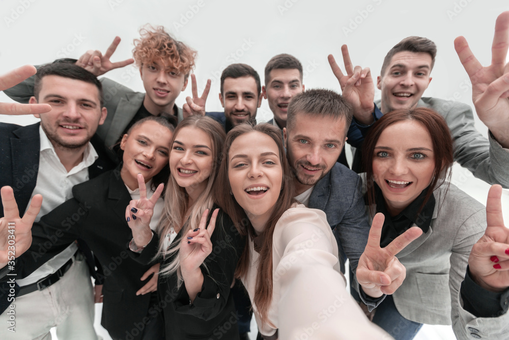 group of young business people looking at the camera group of young business people looking at the camera