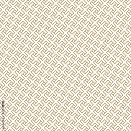 Seamless simple gold geometric pattern. Vector linear modern texture.