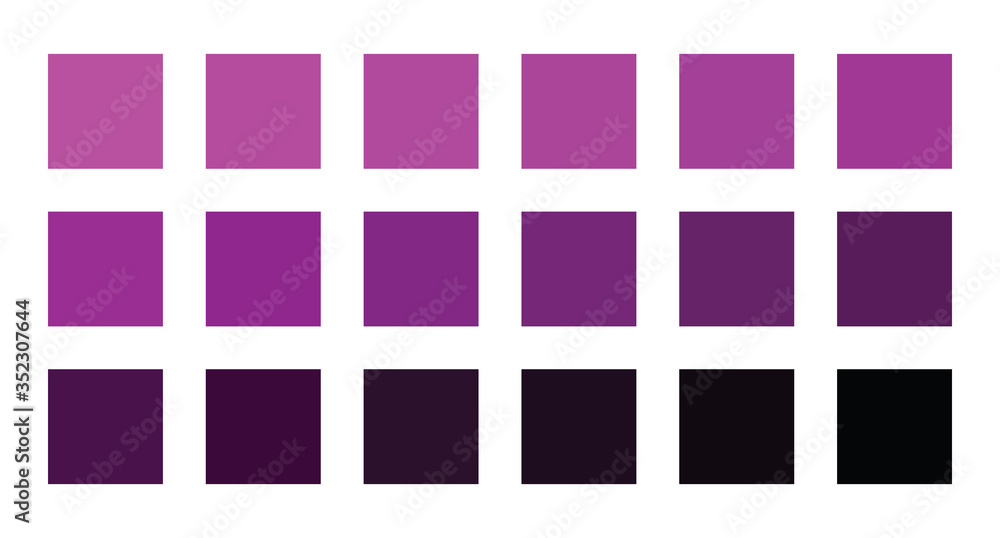 Purple color palette vector illustration