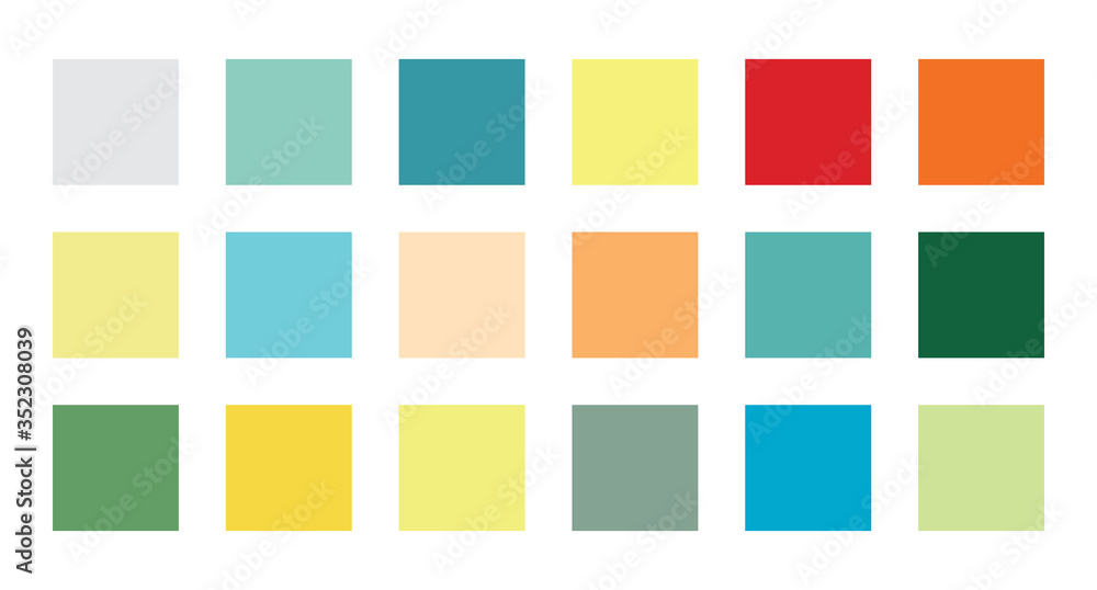 colour set palette vector illustration