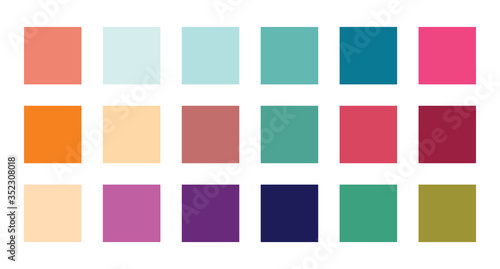 colour set palette vector illustration
