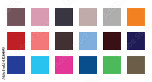 colour set palette vector illustration
