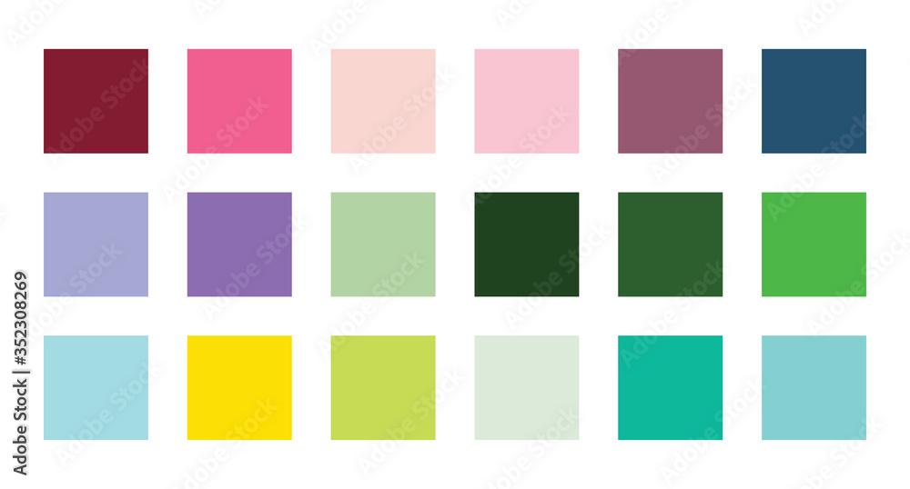colour set palette vector illustration