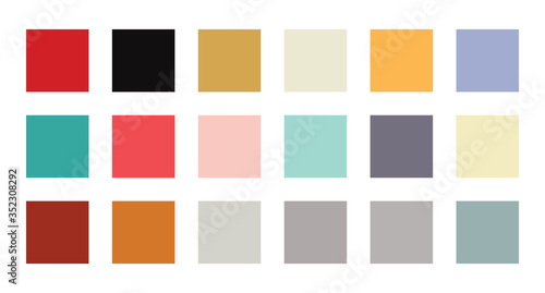 colour set palette vector illustration