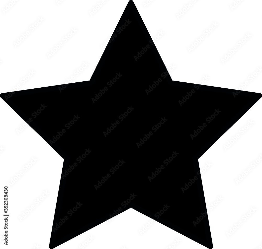 Classic star. Black simple vector icon Classic star. Black simple vector icon