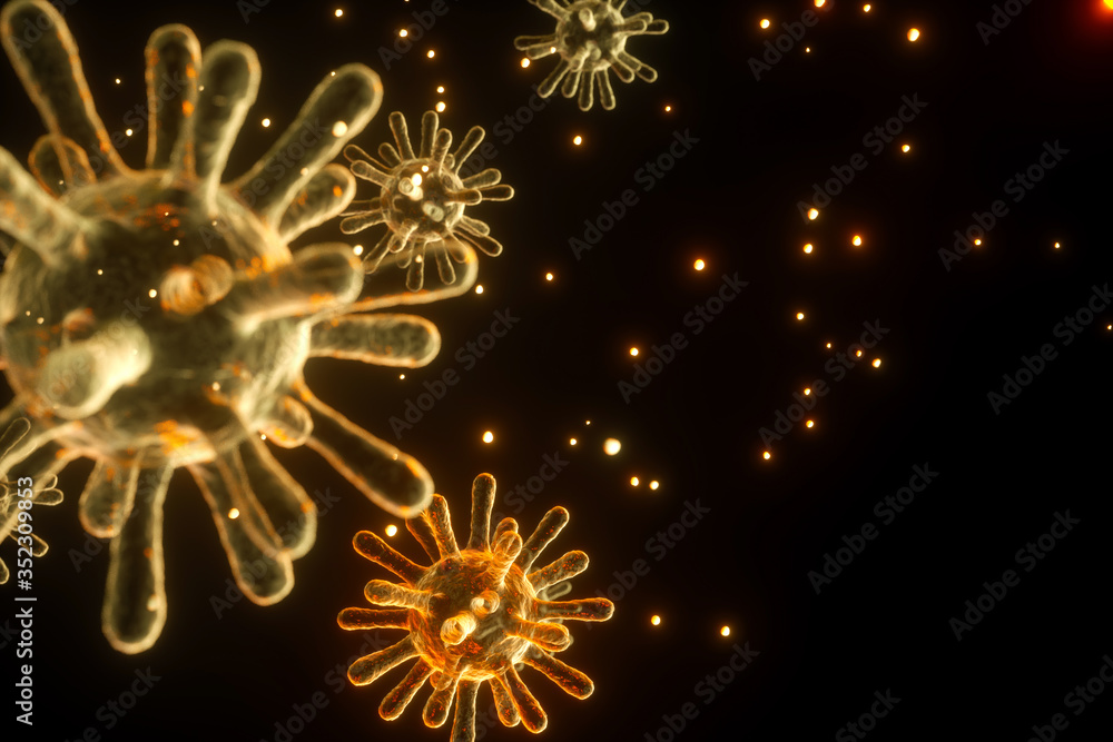 Coronavirus - Covid-19 3d Rendering Coronavirus - Covid-19 3d Rendering