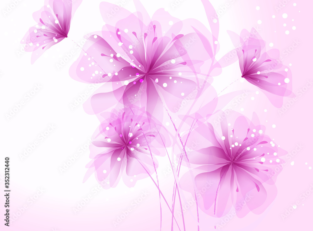 Fototapeta premium bouquet of beautiful pink flowers