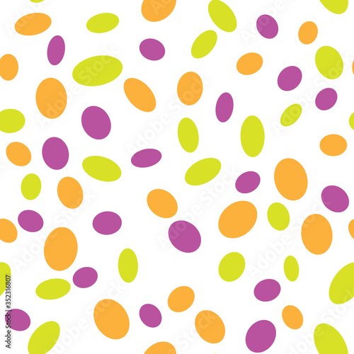Bright Colorful Abstract Seamless Pattern with spots. Vector Endless Background. Holiday Illustration. surface pattern design