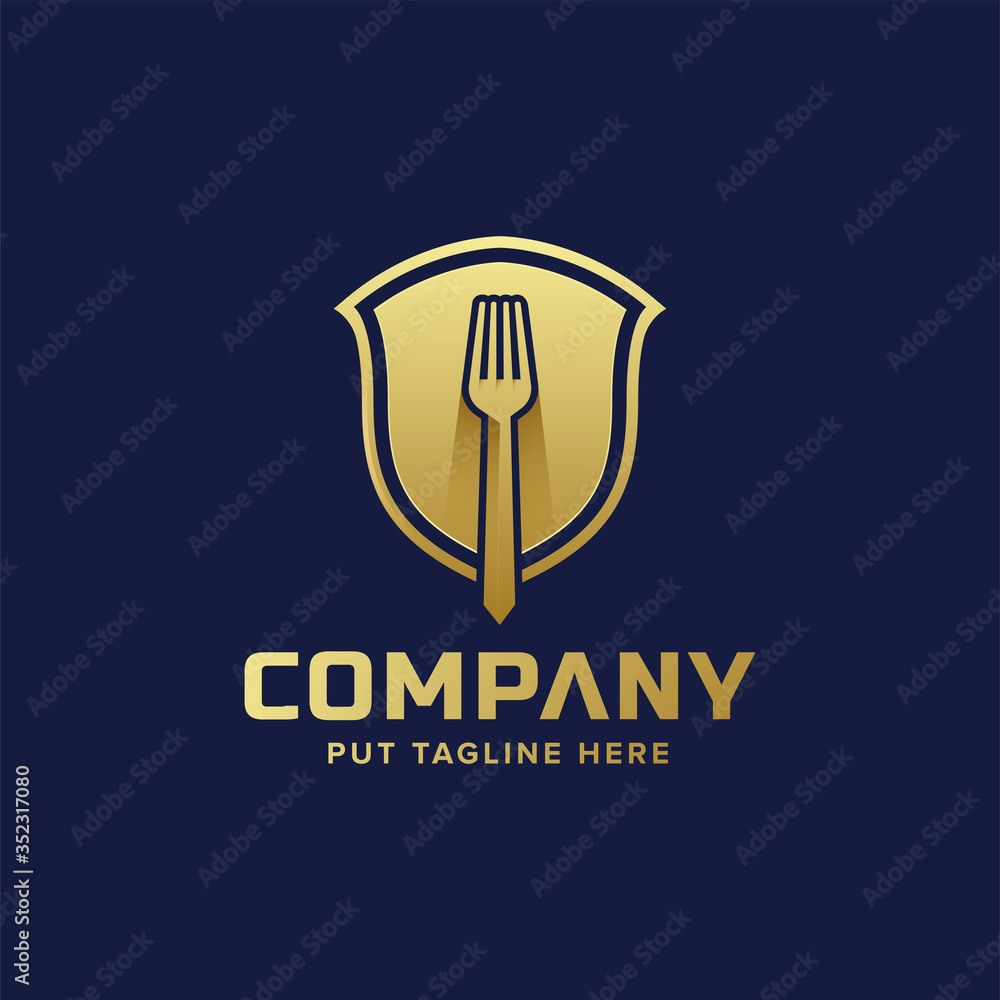 Premium Luxury fork and spoon restaurant logo vector template Premium Luxury fork and spoon restaurant logo vector template