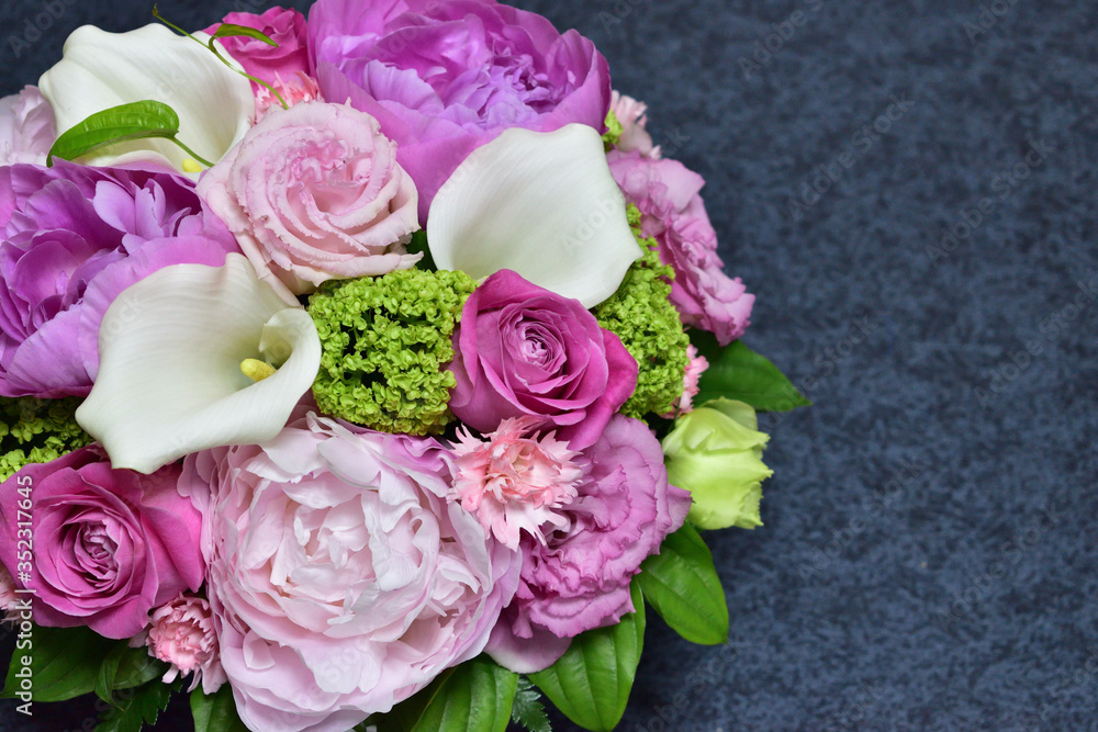 Image of Peony and rose flower arrangement Image of Peony and rose flower arrangement