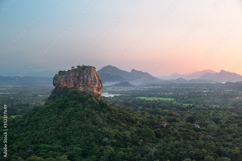 Lions Rock Sigiriya during Sunset
