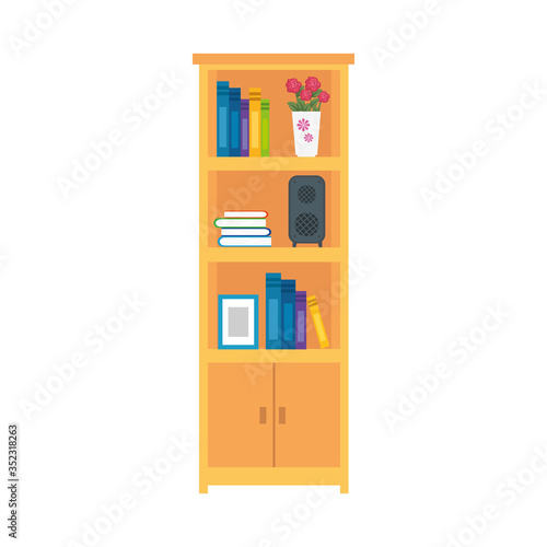book shelves wooden furniture, literature, indoor object
