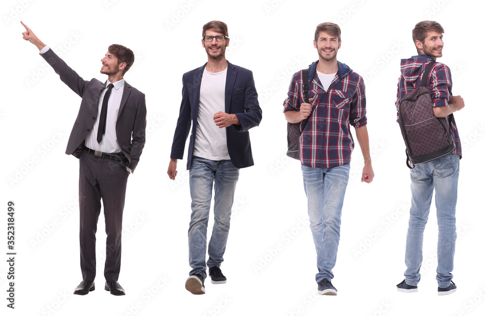 Obraz premium photo collage of a successful young man