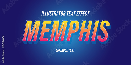 Editable text effects with blue and orange themed fun and playful 3D effects for promotion on the internet and social media.
