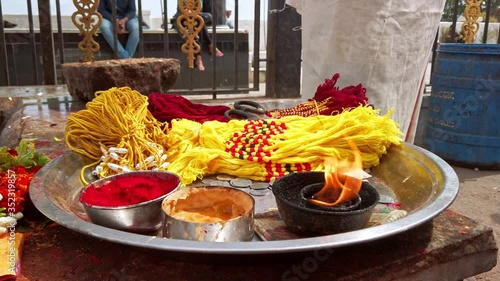 Devotees visit Sri Chamundeshwari Temple, located on Chamundi Hills near Mysore. photo