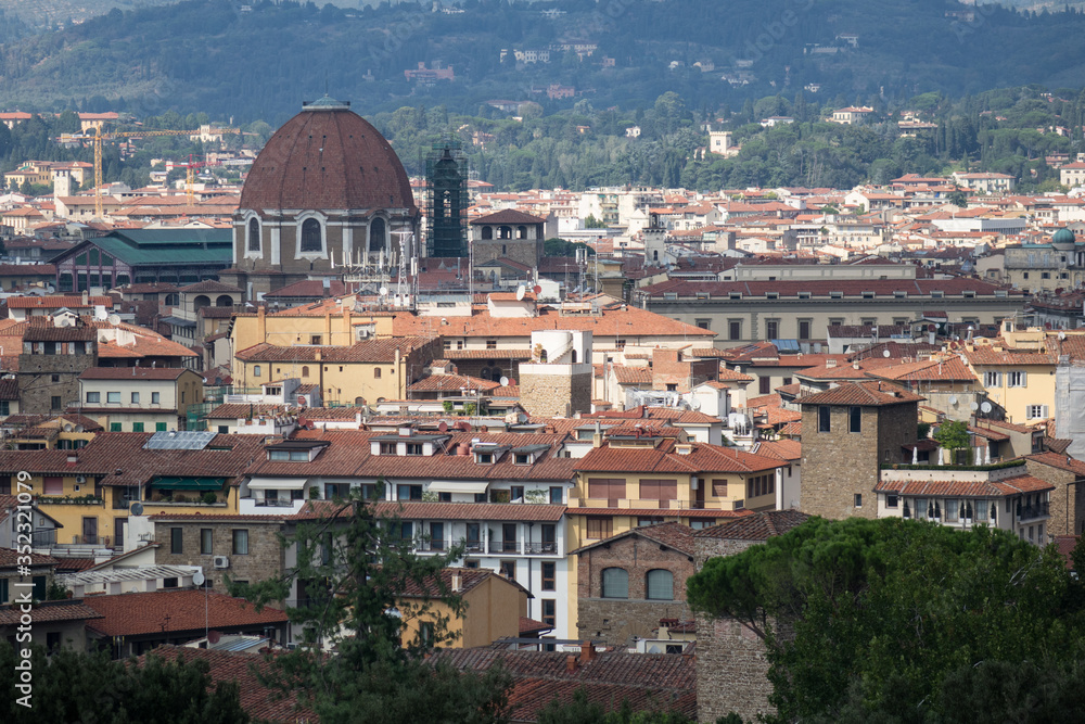 View of Florence from high point on a hill