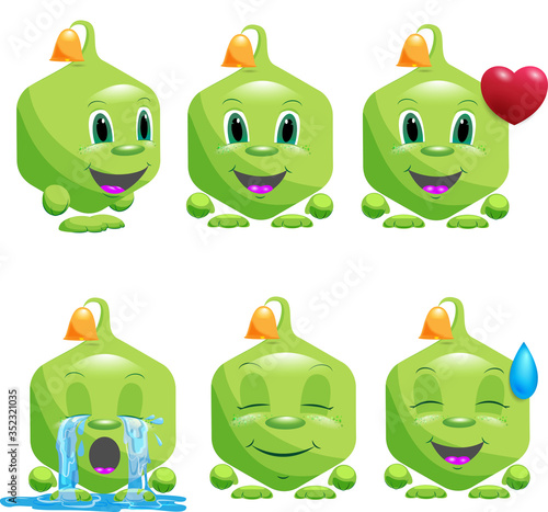geometric color vector smiley face happy love crying