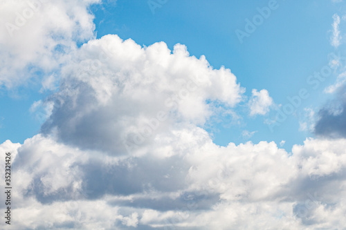 Beautiful clouds movement on the sky, white clouds background