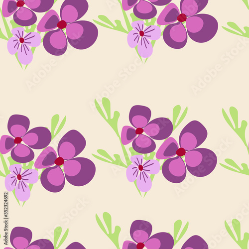 vector illustration seamless childrens  floral pattern