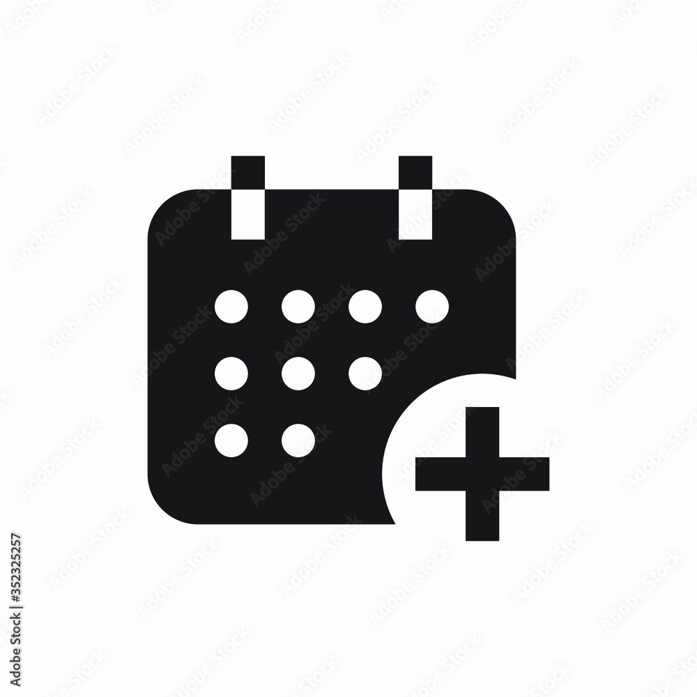 Сalendar with plus line vector minimalistic icon. Date symbol. Appointment day icon for web design. Modern flat organizer icon for app design. Business meeting sign minimal flat linear icons Сalendar with plus line vector minimalistic icon. Date symbol. Appointment day icon for web design. Modern flat organizer icon for app design. Business meeting sign minimal flat linear icons