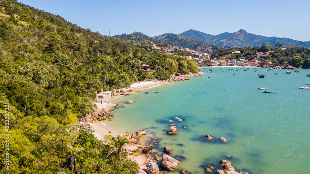 Beautiful little beaches of preserved nature in the bay of Ganchos de Fora - Governador Celso Ramos - Santa Catarina – Brazil