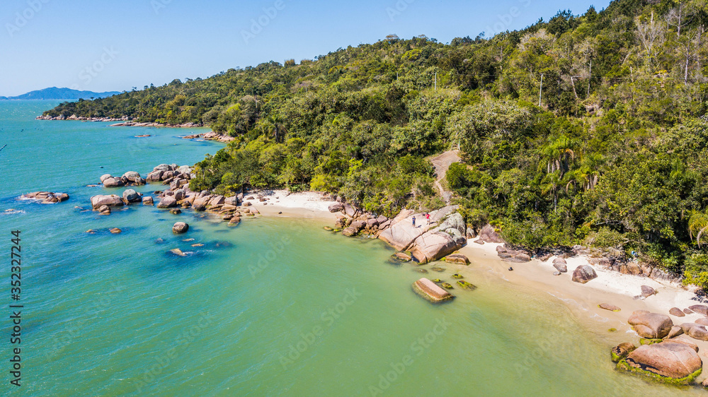 Beautiful little beaches of preserved nature in the bay of Ganchos de Fora - Governador Celso Ramos - Santa Catarina – Brazil