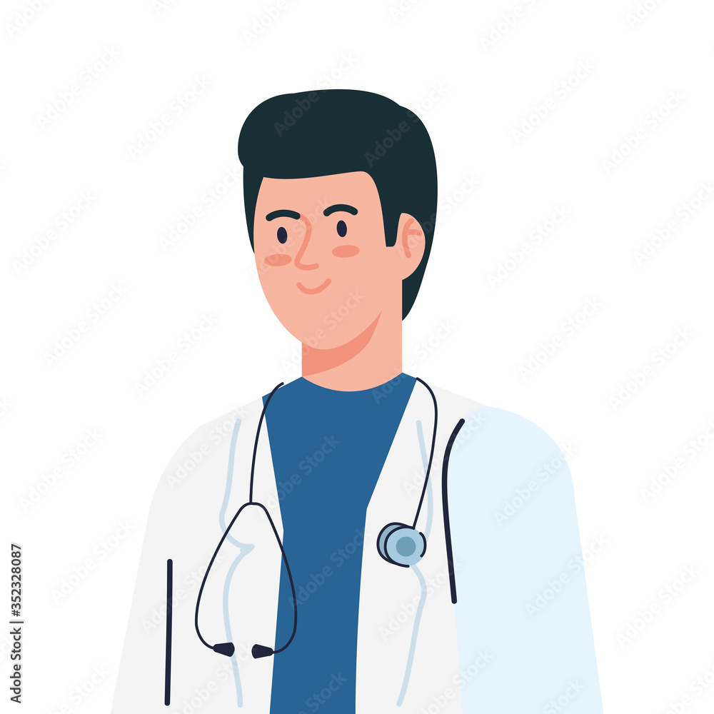 masculine doctor on white background vector illustration design masculine doctor on white background vector illustration design