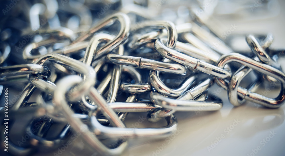 Close up of metal chain. Close up of metal chain.