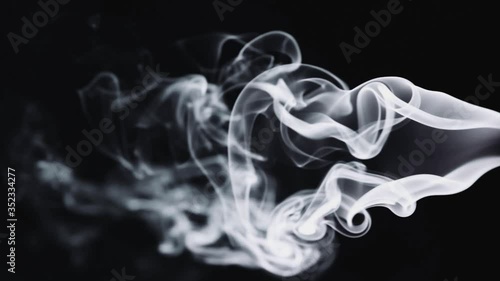 Abstract backdrop with stains of white incense smoke