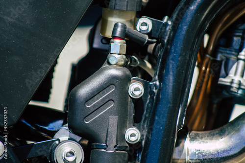 Closeup of a motorcycle © ahinoam