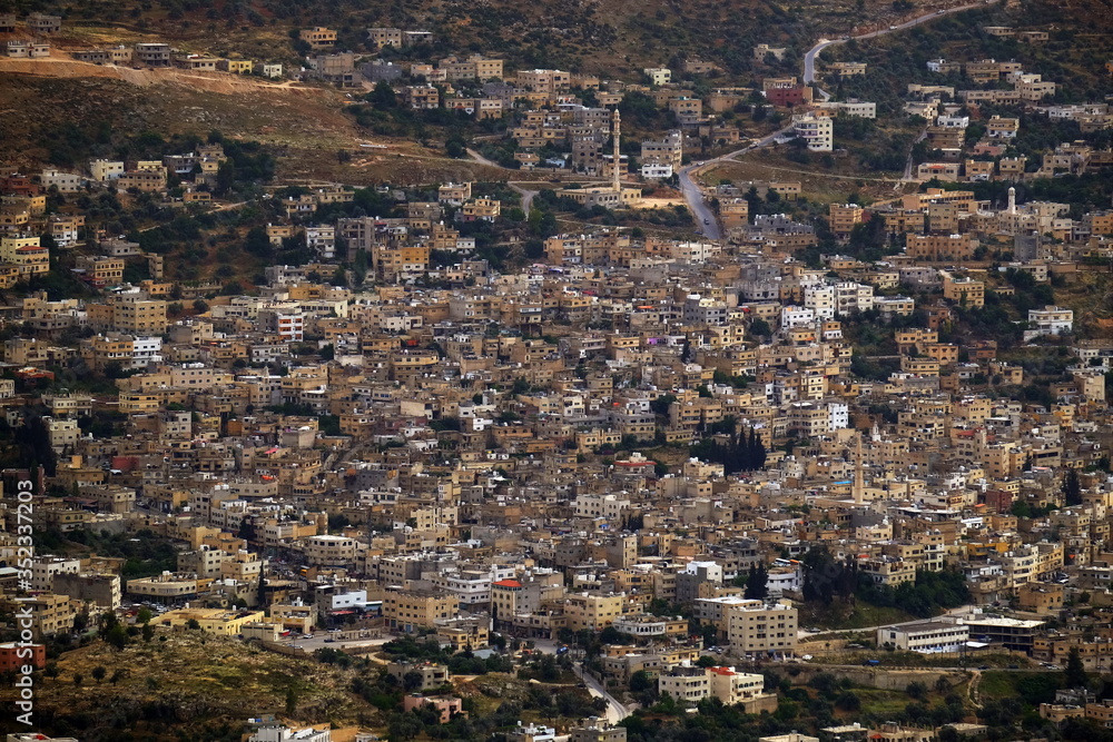 Aerial View of Ajloun in Jordan