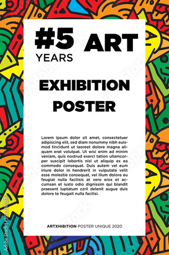 Colorful Art Exhibition Festival Poster and Cover Design Template,
Event, Magazine and Web Banner