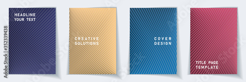 Cover page modern layout vector design set. 