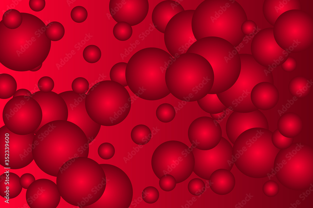 Red vector background with bubbles. Abstract illustration with colored bubbles in nature style. Red vector background with bubbles. Abstract illustration with colored bubbles in nature style.