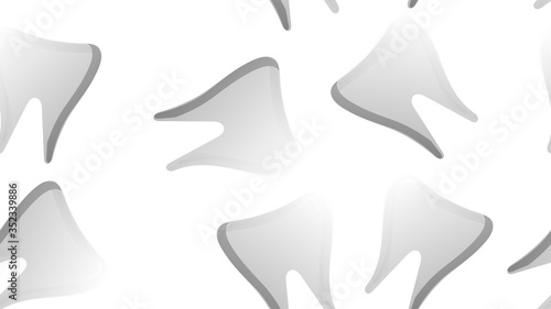Endless seamless pattern of medical scientific medical therapeutic items dental tooth on a white background. Vector illustration