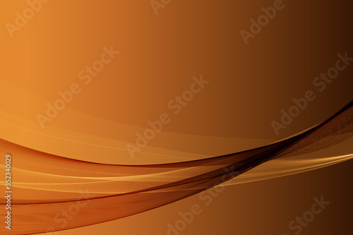 Golden horizontal Vector Modern Wavy Background. eps10