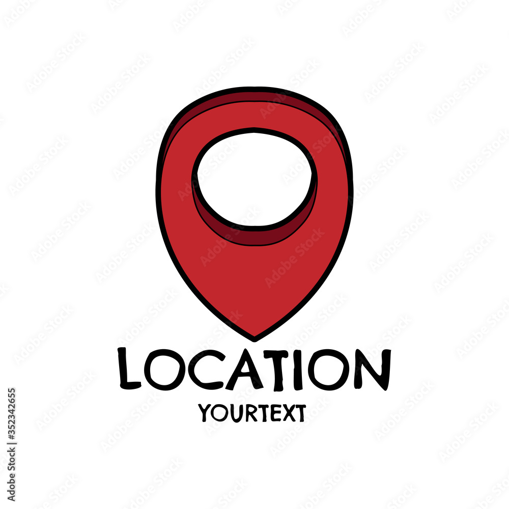 location hand drawn logo design location hand drawn logo design