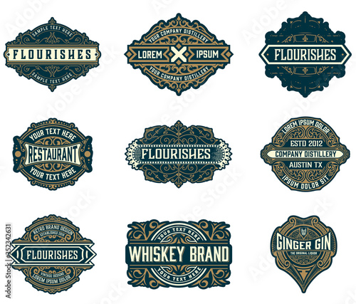 Set of Logos, Labels and banners. Vector Layered