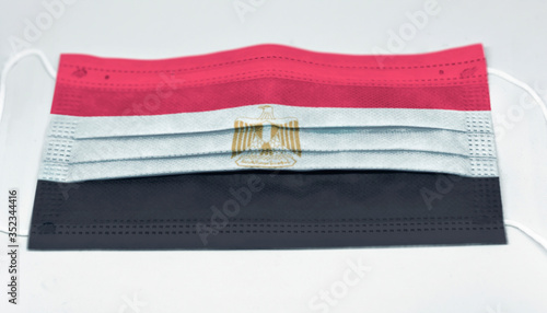 surgical mask with the national flag of Egypt printed