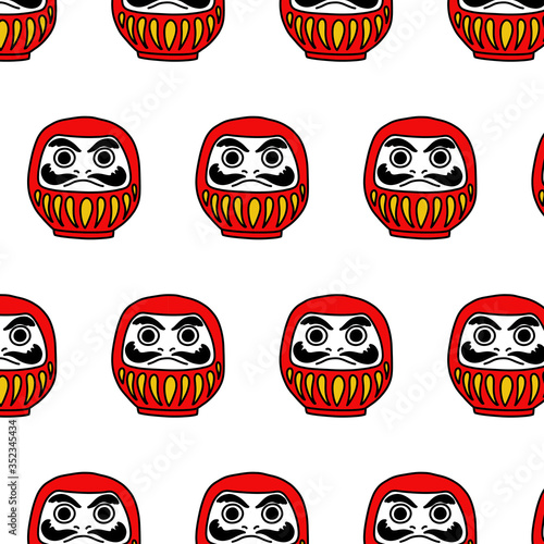Wallpaper Mural daruma seamless pattern, vector illustration Torontodigital.ca