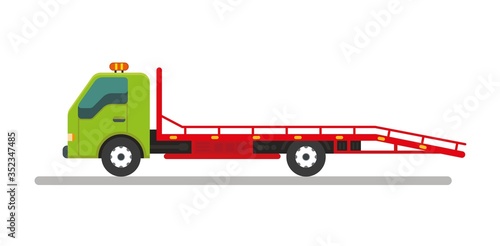 Tow truck service vehicle.Help on road illustration vector illustration.