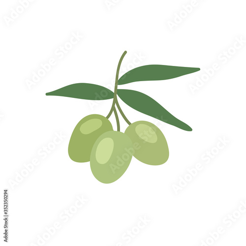 olive tree doodle icon, vector illustration