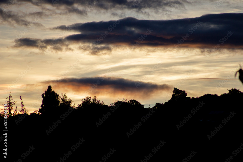 sunset in the mountains