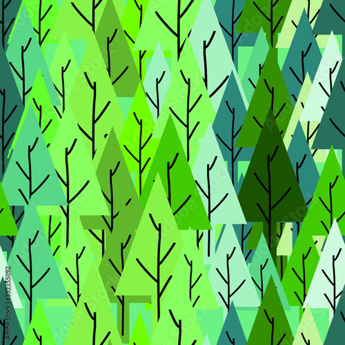 Cute Cartoon Pine Kids Patterns Seamless