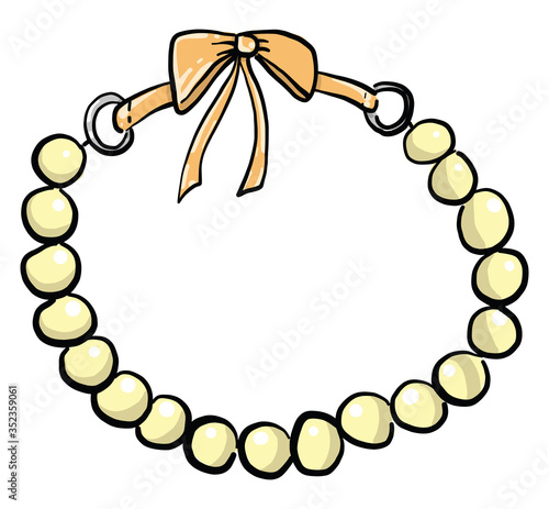 Bead bracelet , illustration, vector on white background